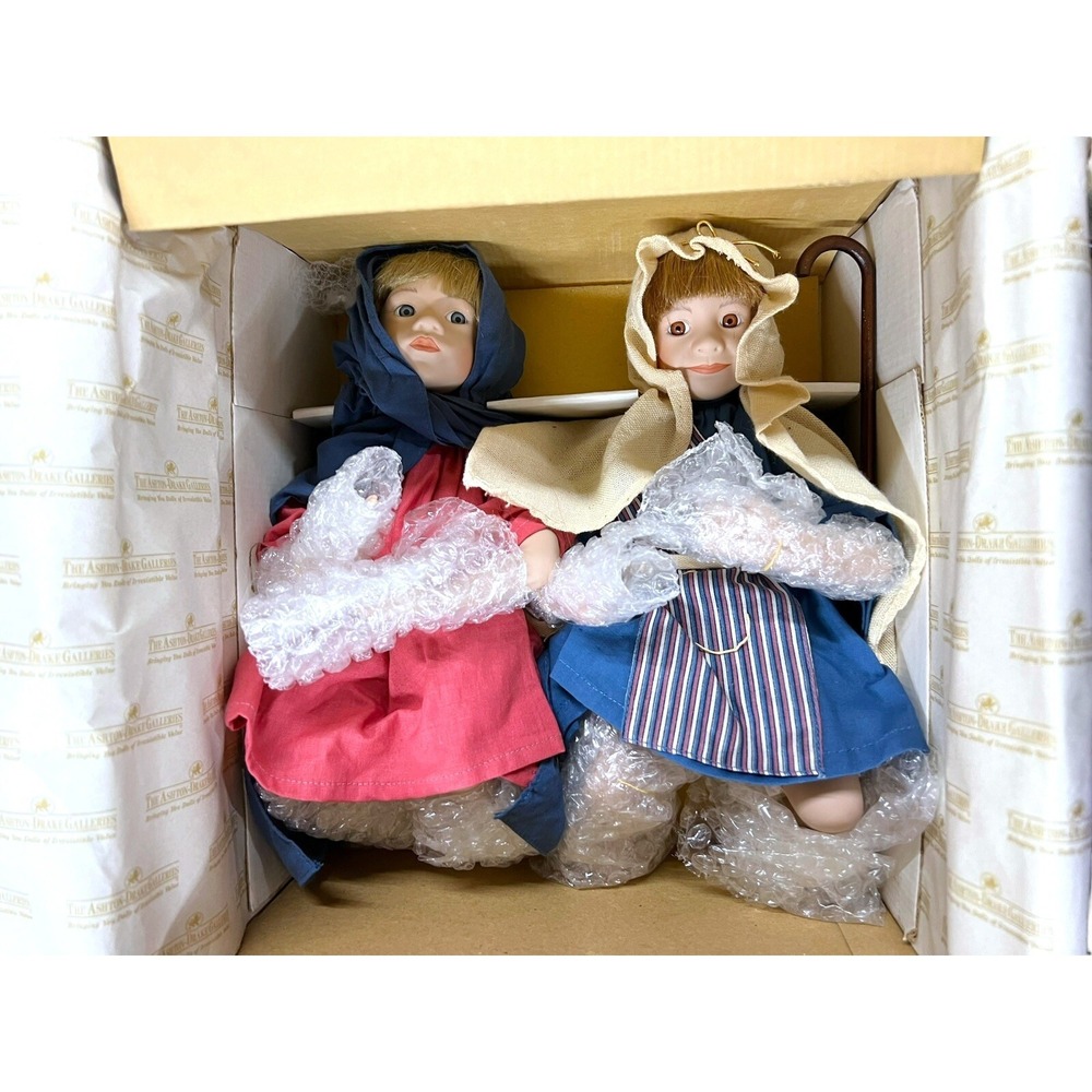 NIB The Ashton-Drake Galleries "The Holy Family"  Nativity Scene Dolls CO
